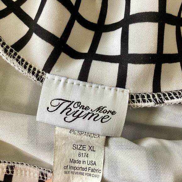 One More Thyme Grid Print Midi Skirt - Picture 4 of 5